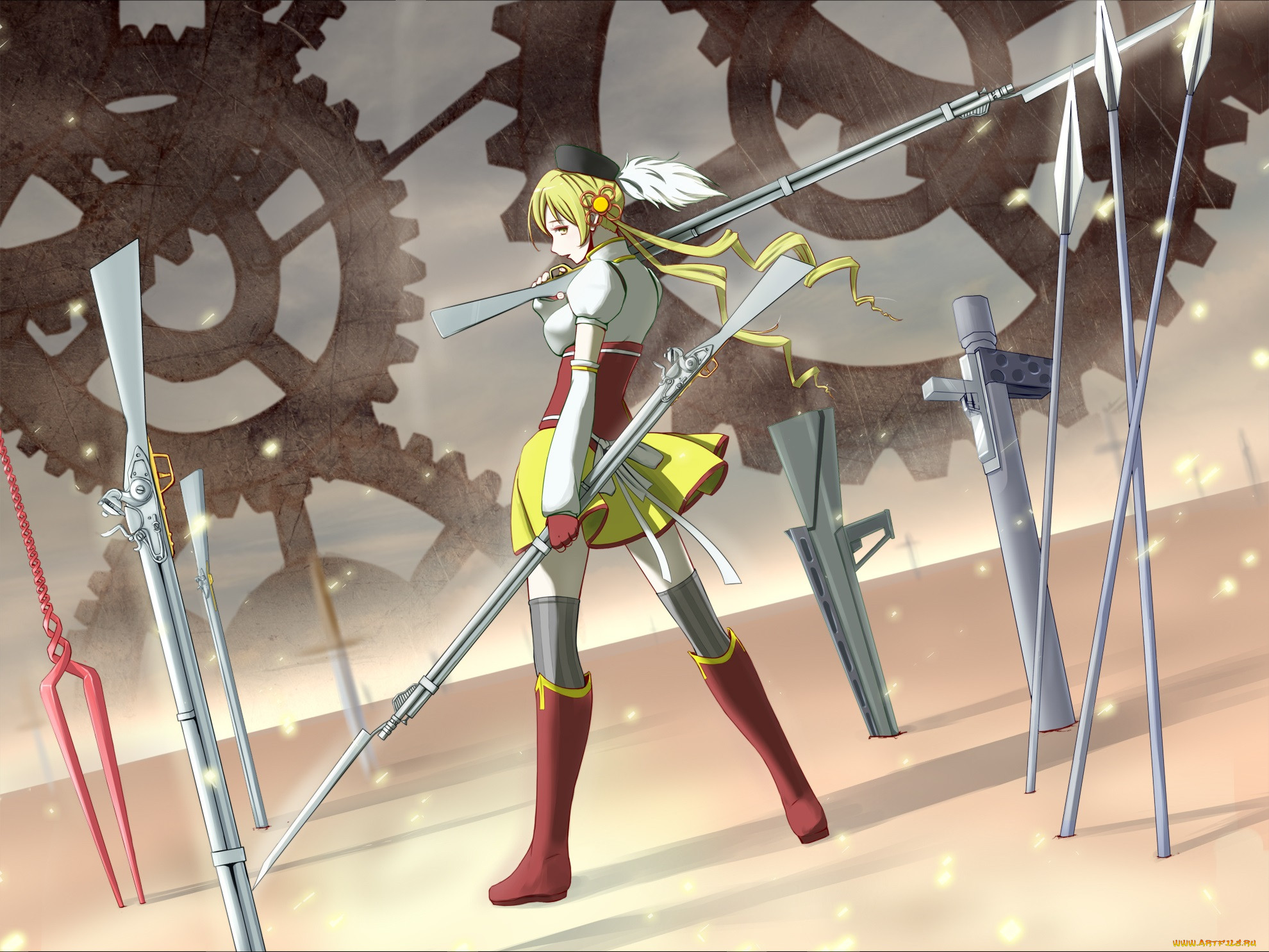 , mahou shoujo madoka magika, tomoe, mami, , , , 